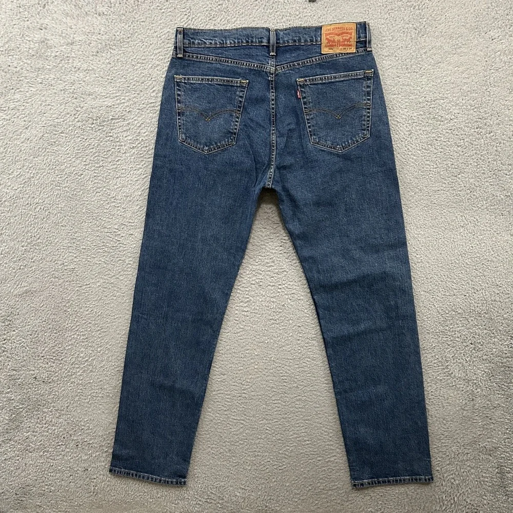 Levis Jeans Mens 36x34 Blue Denim 505 Regular Straight American Medium Wash Work